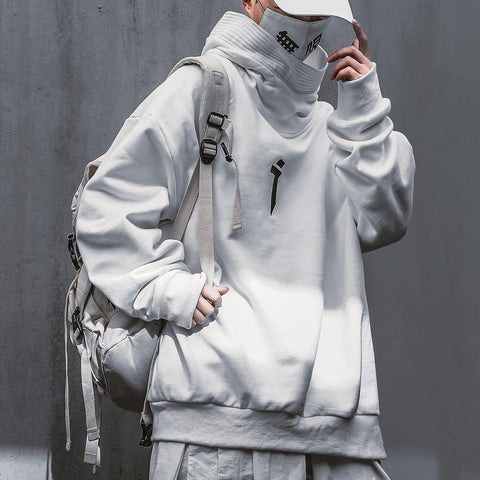 Function Embroidery Fish Mouth Hoodies - Anagoc