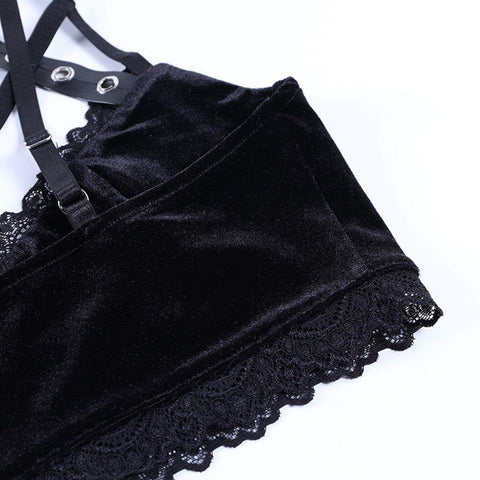 Lace Cross Vest - Anagoc