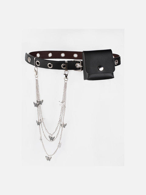 Detachable Pocket Butterfly Chain Belt - Anagoc
