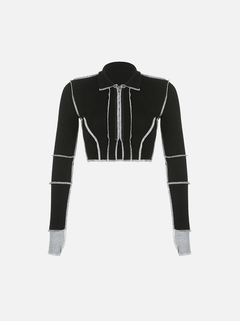 Sewing Thread Long Sleeve T Shirts - Anagoc