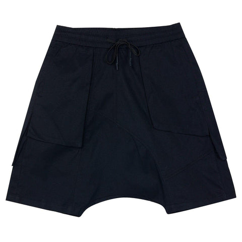 Dark Patchwork Wide Leg Shorts - Anagoc