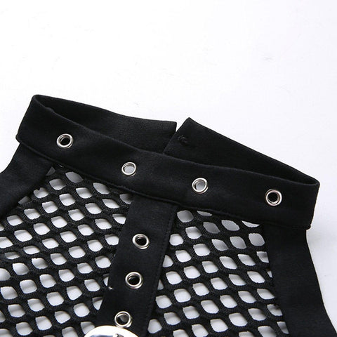 Sexy Mesh Halterneck Vest - Anagoc