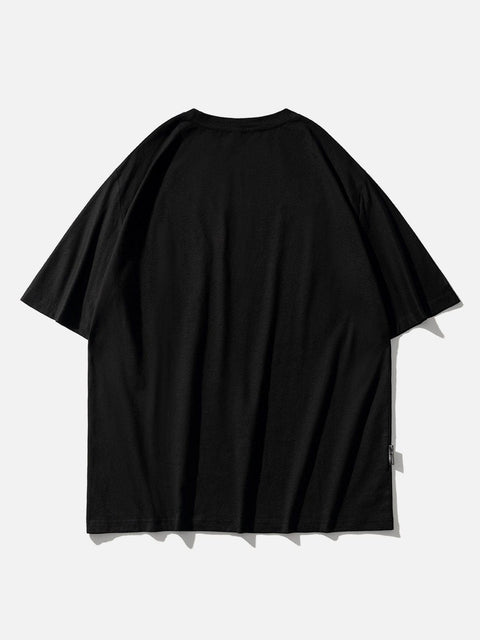 Broken Glass Letter Graphic Tee - Anagoc