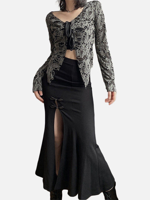 Split Fishtail Skirt - Anagoc