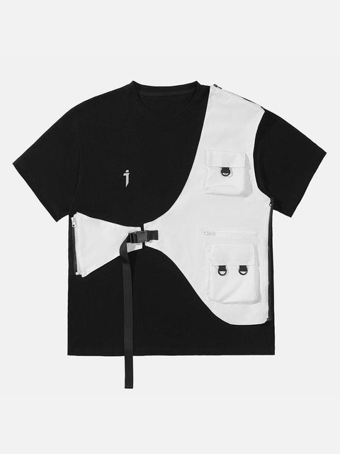 Detachable Patchwork Tee - Anagoc