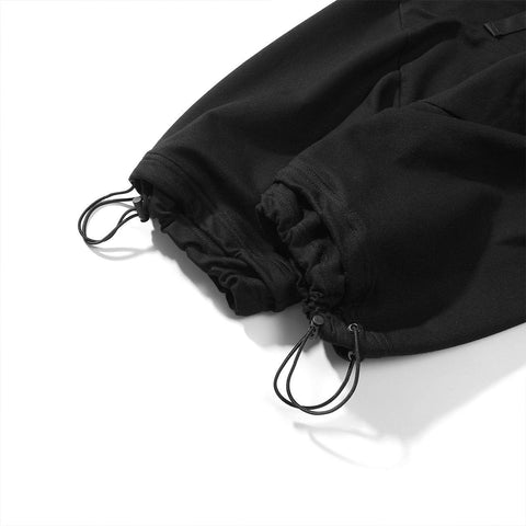 Multi Pockets Drawstring Calf Pants - Anagoc