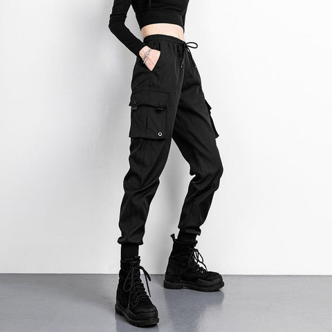 High Waist Cargo Pants - Anagoc