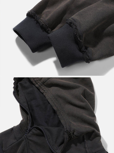 Patchwork Functional Hoodie - Anagoc