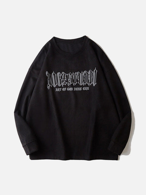 Reflective Moon Suede Sweatshirt - Anagoc