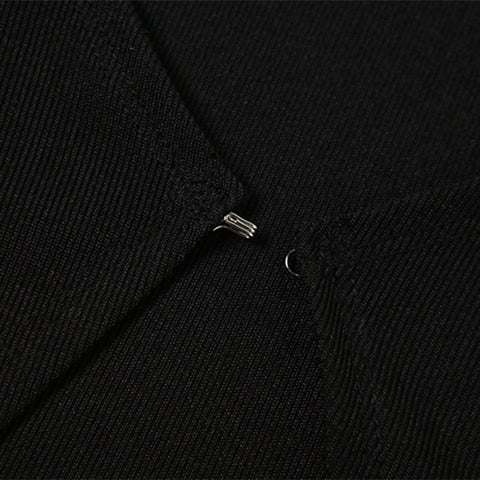 Patchwork Buckle Short Sleeve T Shirt - Anagoc