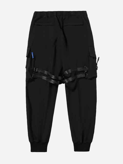 Schoolbag Buckle Pockets Cargo Pants - Anagoc