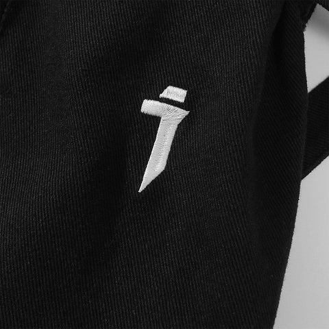 Drawstring Pocket Embroidery Shorts - Anagoc