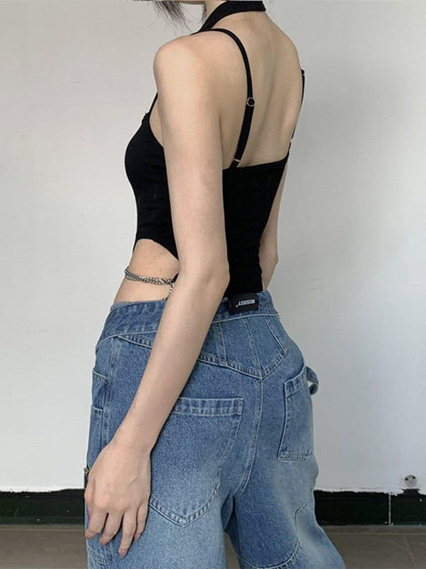 Hollow Chain Jumpsuit - Anagoc