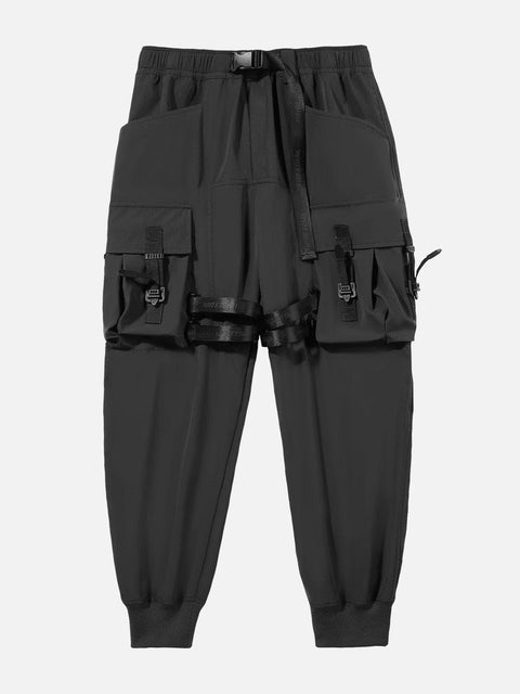 Schoolbag Buckle Pockets Cargo Pants - Anagoc