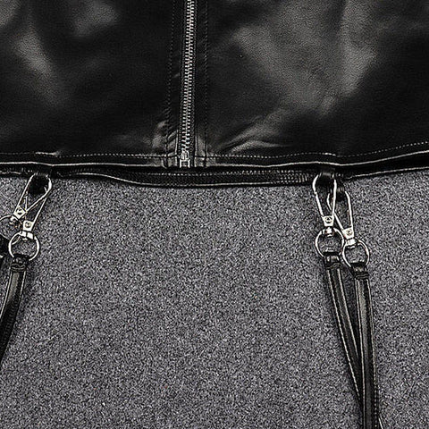 Zipper Strap PU Vest - Anagoc