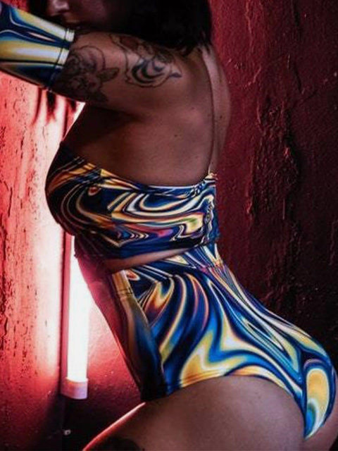 Abstract Print Suit - Anagoc