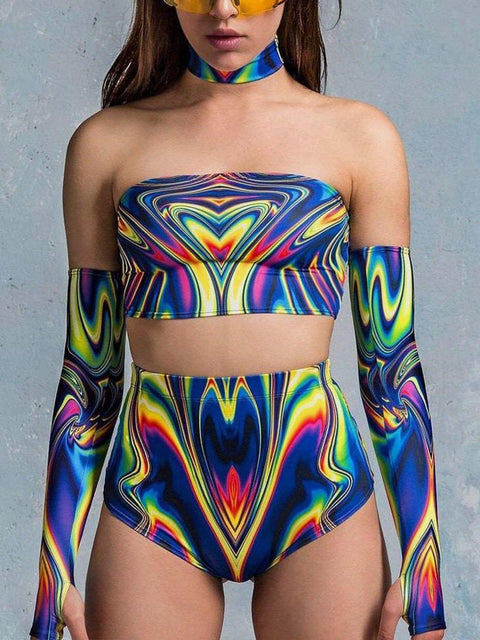 Abstract Print Suit - Anagoc