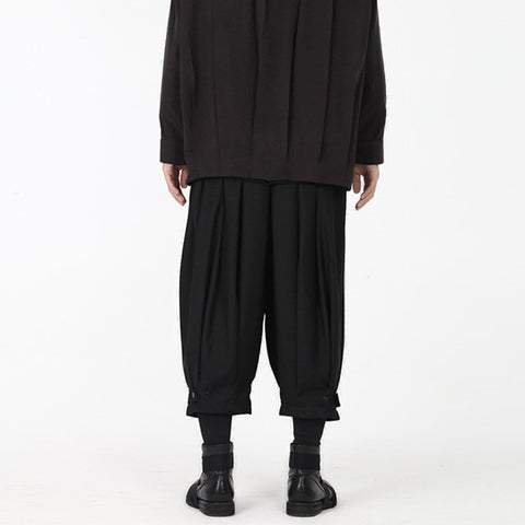 Fold Cropped Pants - Anagoc