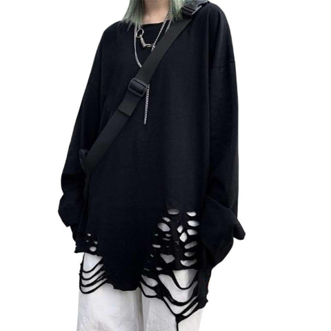 Dark Personalized Hole Sweatshirt - Anagoc