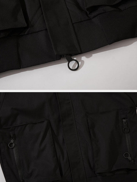 Big Pocket Zip Up Jacket - Anagoc