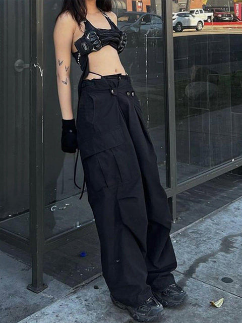 Irregular Drawstring Pants - Anagoc