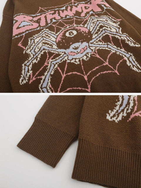 Billiard Spider Knit Sweater - Anagoc