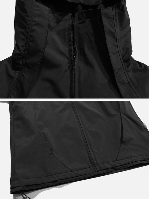 Hidden Pockets Zip Up Jacket - Anagoc