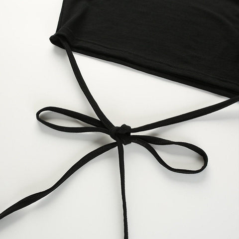 Cross Straps Short Sleeve T Shirt - Anagoc