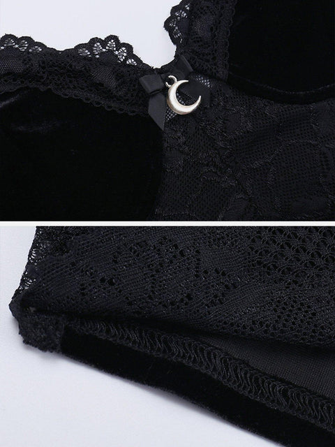 Sexy Lace Mesh Moon Suspender Vest - Anagoc