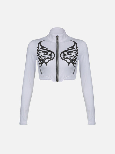 Motorcycle Abstract Print Long Sleeve T Shirt - Anagoc