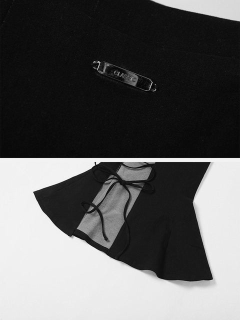 Hollow Split Fishtail Skirt - Anagoc
