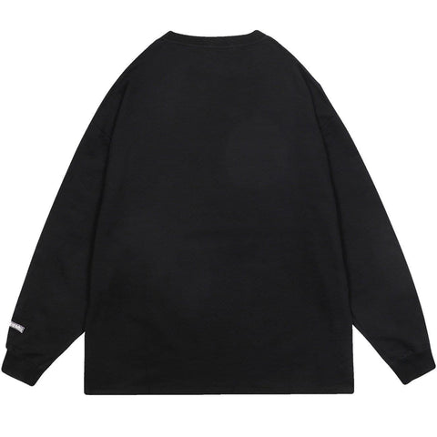 Mercury Letters Print Sweatshirt - Anagoc