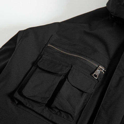 Removable Multi Pockets Winter Coat - Anagoc