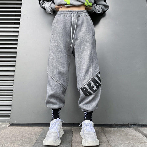 Asymmetry Print Harem Pants - Anagoc