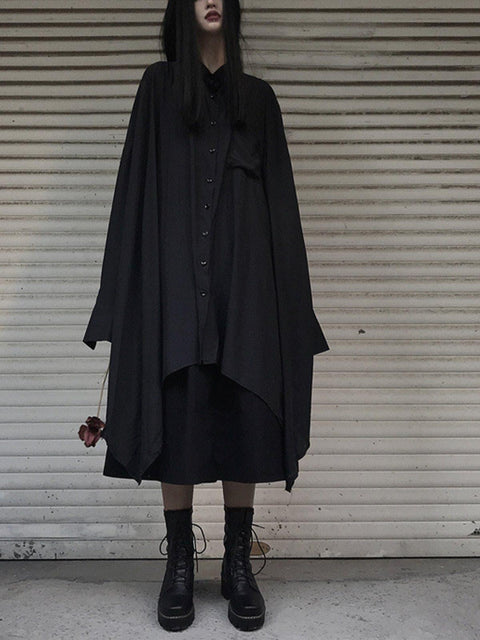 Irregular Loose Long Shirt - Anagoc