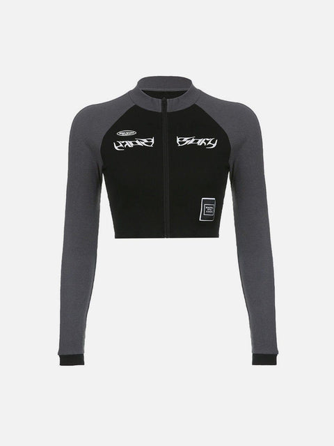 Contrasting Colors Long Sleeve T Shirts - Anagoc