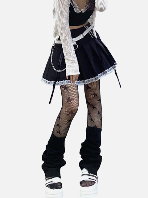 Star Pattern Net Socks - Anagoc
