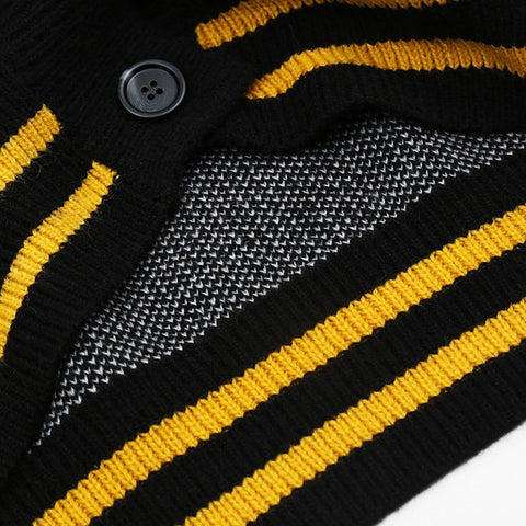 Little Devil Print Cardigan Knitted Sweater - Anagoc