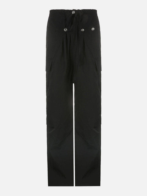 Irregular Drawstring Pants - Anagoc