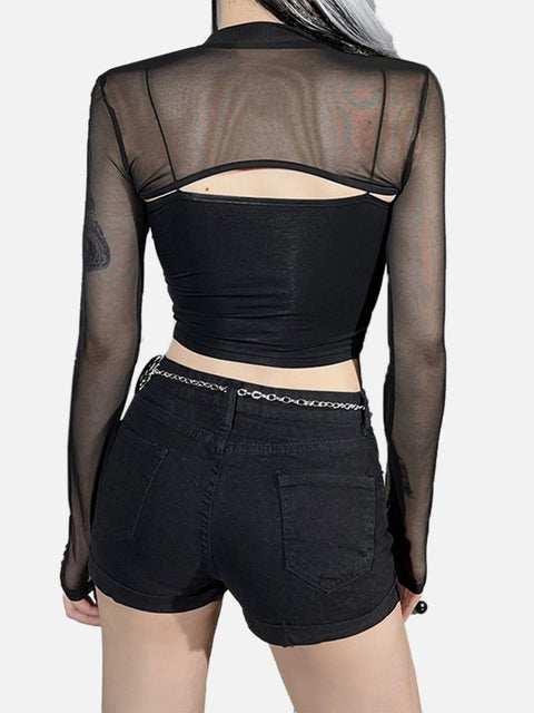 Dark Skull Print Vest - Anagoc