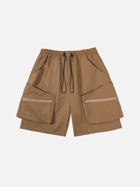Big Pocket Zip Up Cargo Shorts - Anagoc
