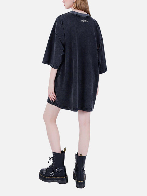 Irregular Hole Spider Web Tee - Anagoc