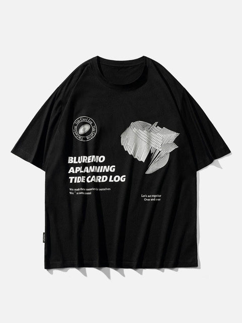 Stereoscopic Building Graphic Tee - Anagoc