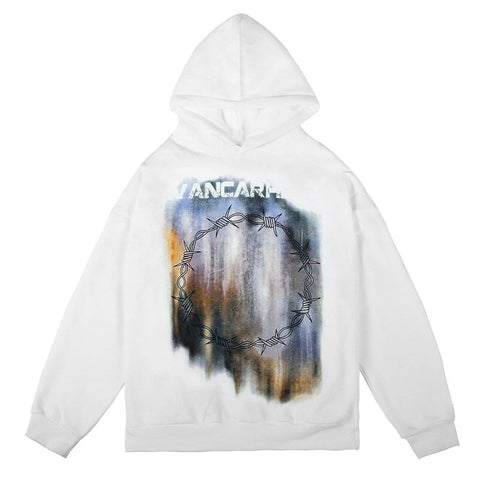 Dark Thorns Necklace Print Hoodies - Anagoc