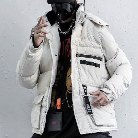 Combat Function Print Winter Coat - Anagoc