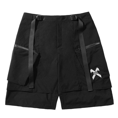 Function Long Zip Up Cargo Shorts - Anagoc