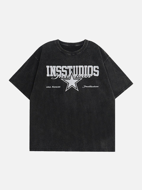 Cartoon Skeleton Graphic Tee - Anagoc