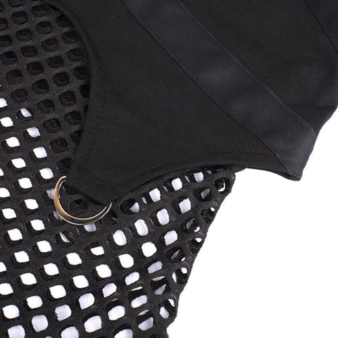 Patchwork Mesh Star Hoodie - Anagoc