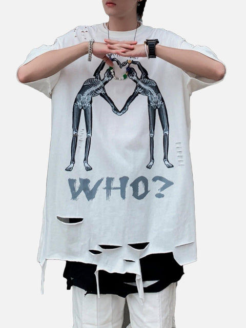 Cut Skull Love Graphic Tee - Anagoc