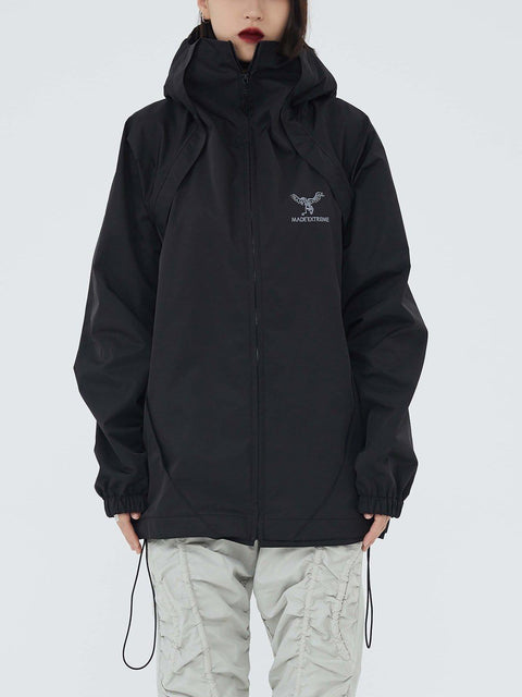Hidden Pockets Zip Up Jacket - Anagoc
